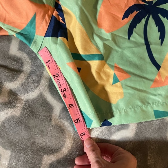 Mens Boardies Apparel Swim trunks neon with palm trees Size Medium # 2139 - Picture 6 of 9